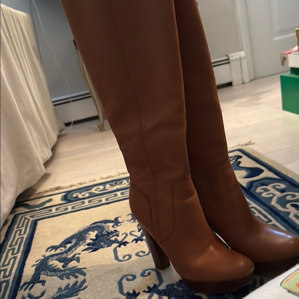 Michael Kors Brown Heeled Boots Classic Silhouette